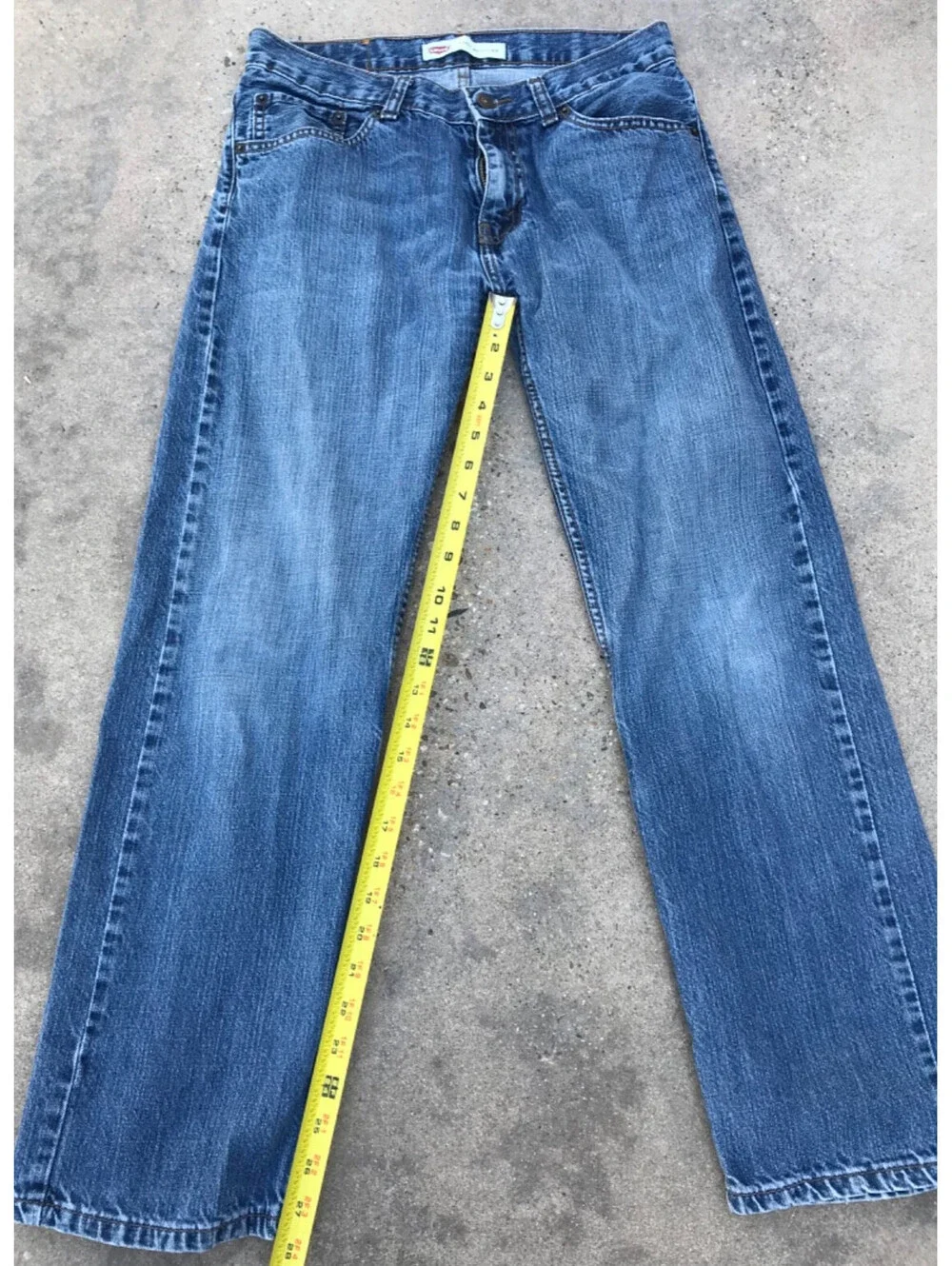 Levis 505 Mens Blue Denim Jeans 18 Regular 29x29 Med Wash Lite Fading no Tab